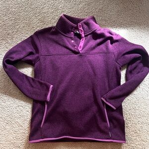 Eddie Bauer purple Button-Up Sweater